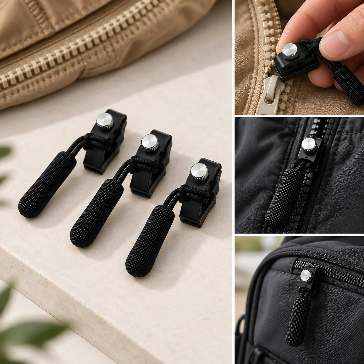 Zipper Repair Kit Tool-Free Snap Metal Set of 25