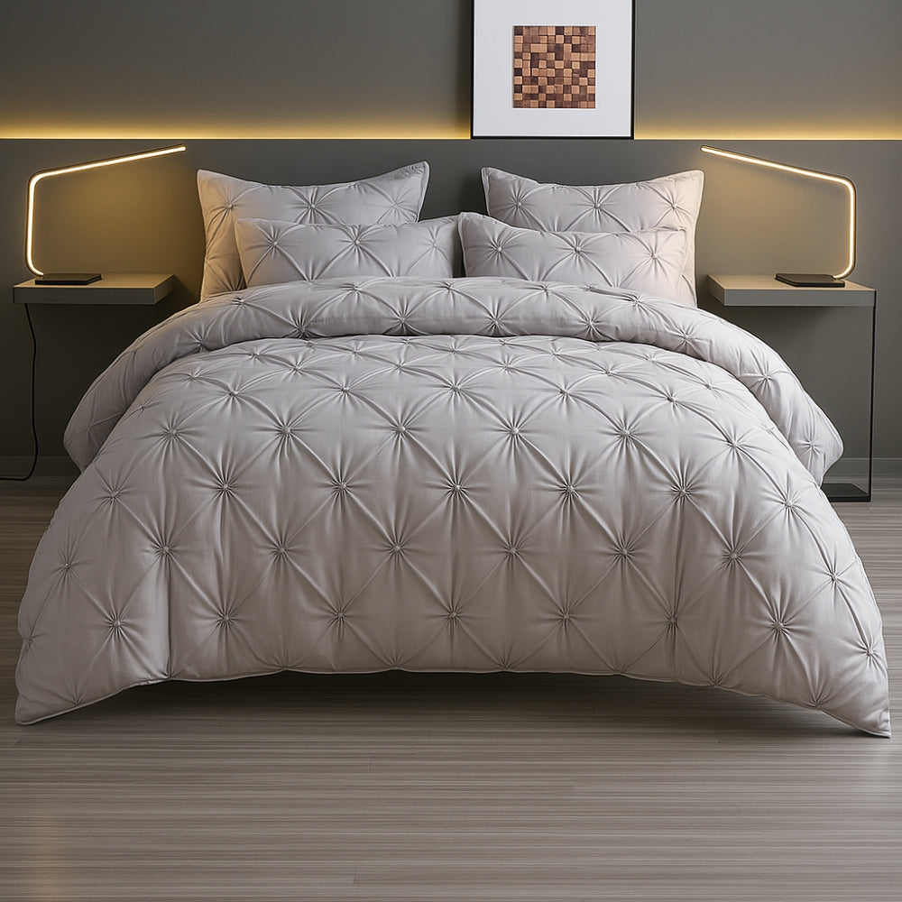 Luxurious Pleated Duvet Cover Set for Ultimate Comfort