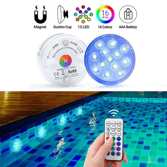 Vibrant Waterproof LED Pool Lights with Remote Control