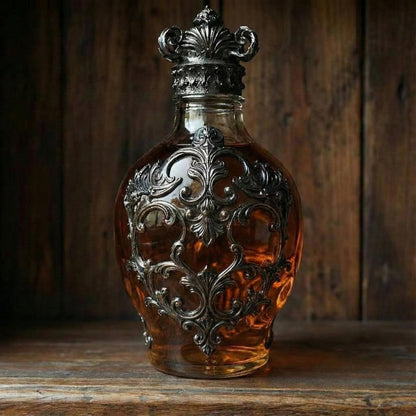 Artisan Skull-Shaped Glass Decanter