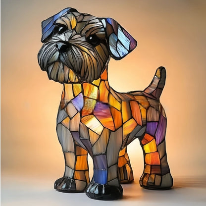 Charming LED Night Lamp with Canine Silhouettes – Cozy Ambiance