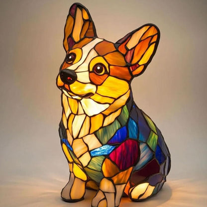Charming LED Night Lamp with Canine Silhouettes – Cozy Ambiance