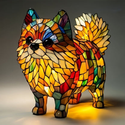 Charming LED Night Lamp with Canine Silhouettes – Cozy Ambiance