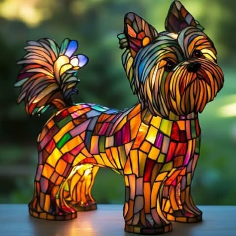 Charming LED Night Lamp with Canine Silhouettes – Cozy Ambiance
