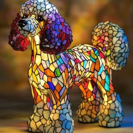 Charming LED Night Lamp with Canine Silhouettes – Cozy Ambiance