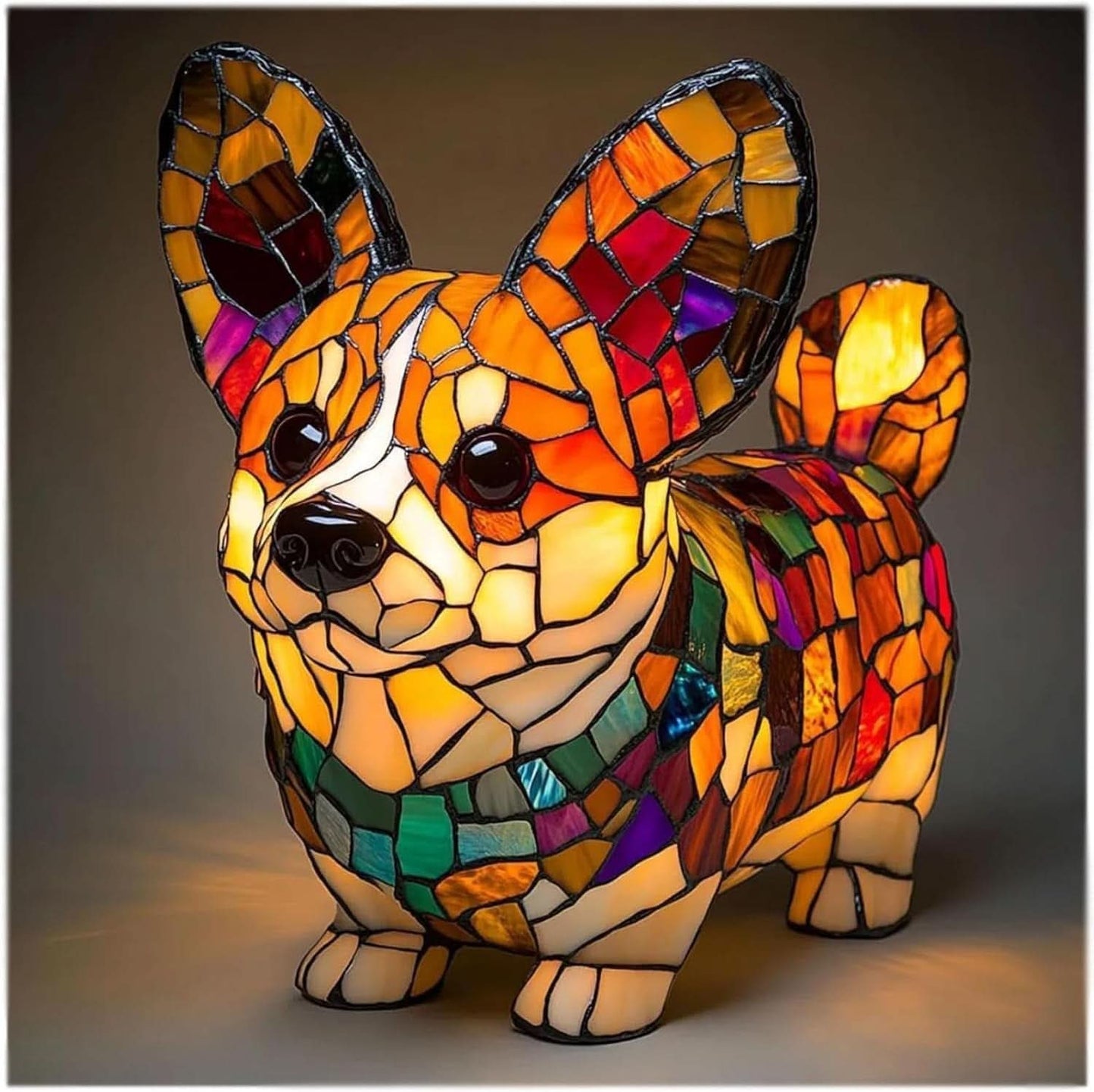 Charming LED Night Lamp with Canine Silhouettes – Cozy Ambiance