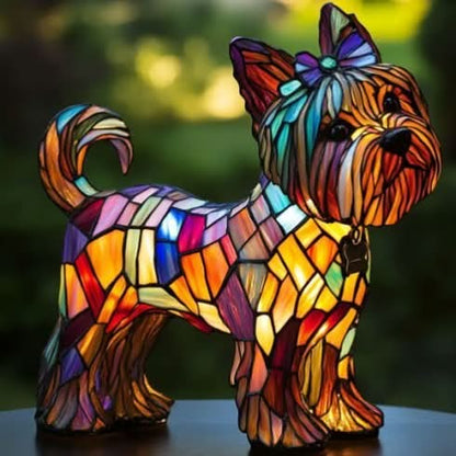 Charming LED Night Lamp with Canine Silhouettes – Cozy Ambiance