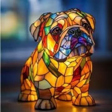Charming LED Night Lamp with Canine Silhouettes – Cozy Ambiance