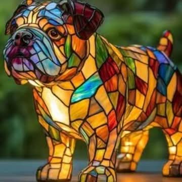Charming LED Night Lamp with Canine Silhouettes – Cozy Ambiance