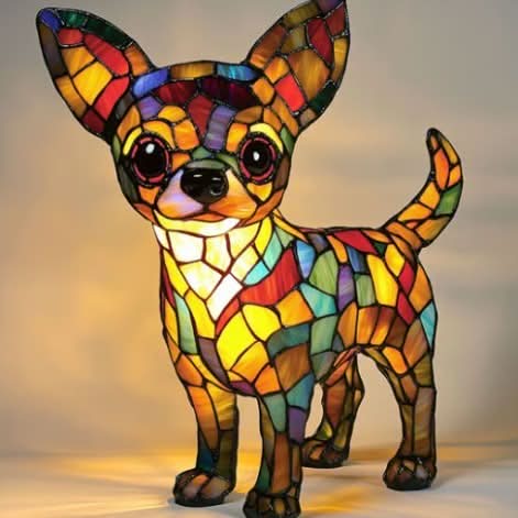 Charming LED Night Lamp with Canine Silhouettes – Cozy Ambiance