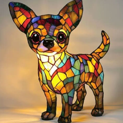 Charming LED Night Lamp with Canine Silhouettes – Cozy Ambiance