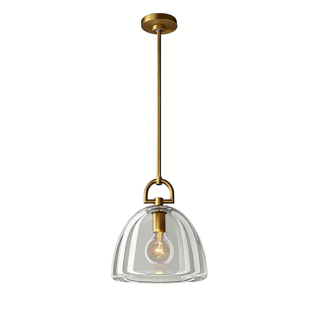 Elegant Glass Dome Pendant Light for Modern Kitchens