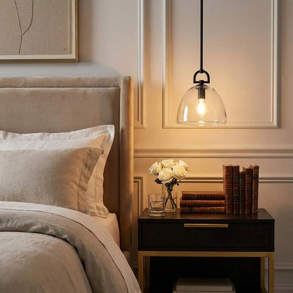 Elegant Glass Dome Pendant Light for Modern Kitchens
