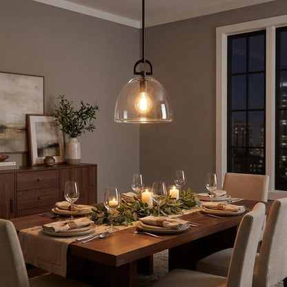 Elegant Glass Dome Pendant Light for Modern Kitchens
