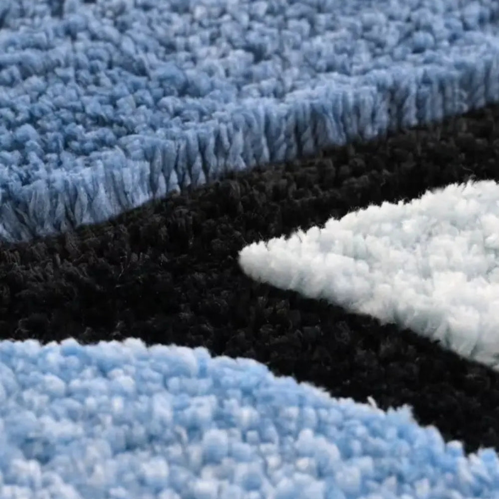 Comfortable Water-Resistant Bath Rug with Wave Design
