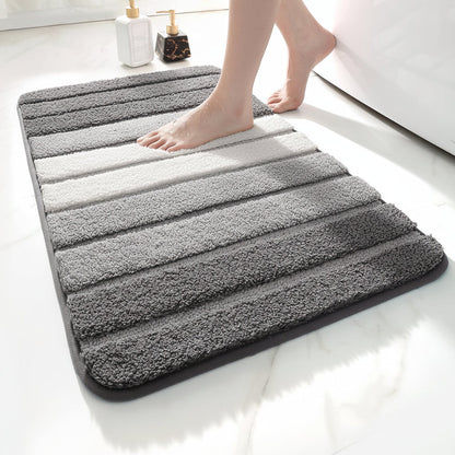 Quick-Dry Microfiber Bath Rug with Secure Grip Base