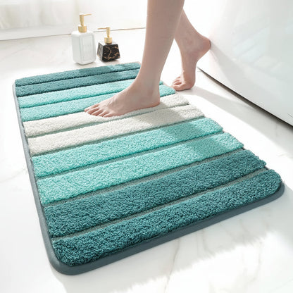 Quick-Dry Microfiber Bath Rug with Secure Grip Base