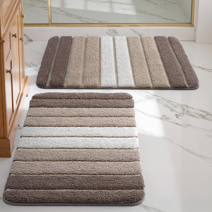 Quick-Dry Microfiber Bath Rug with Secure Grip Base