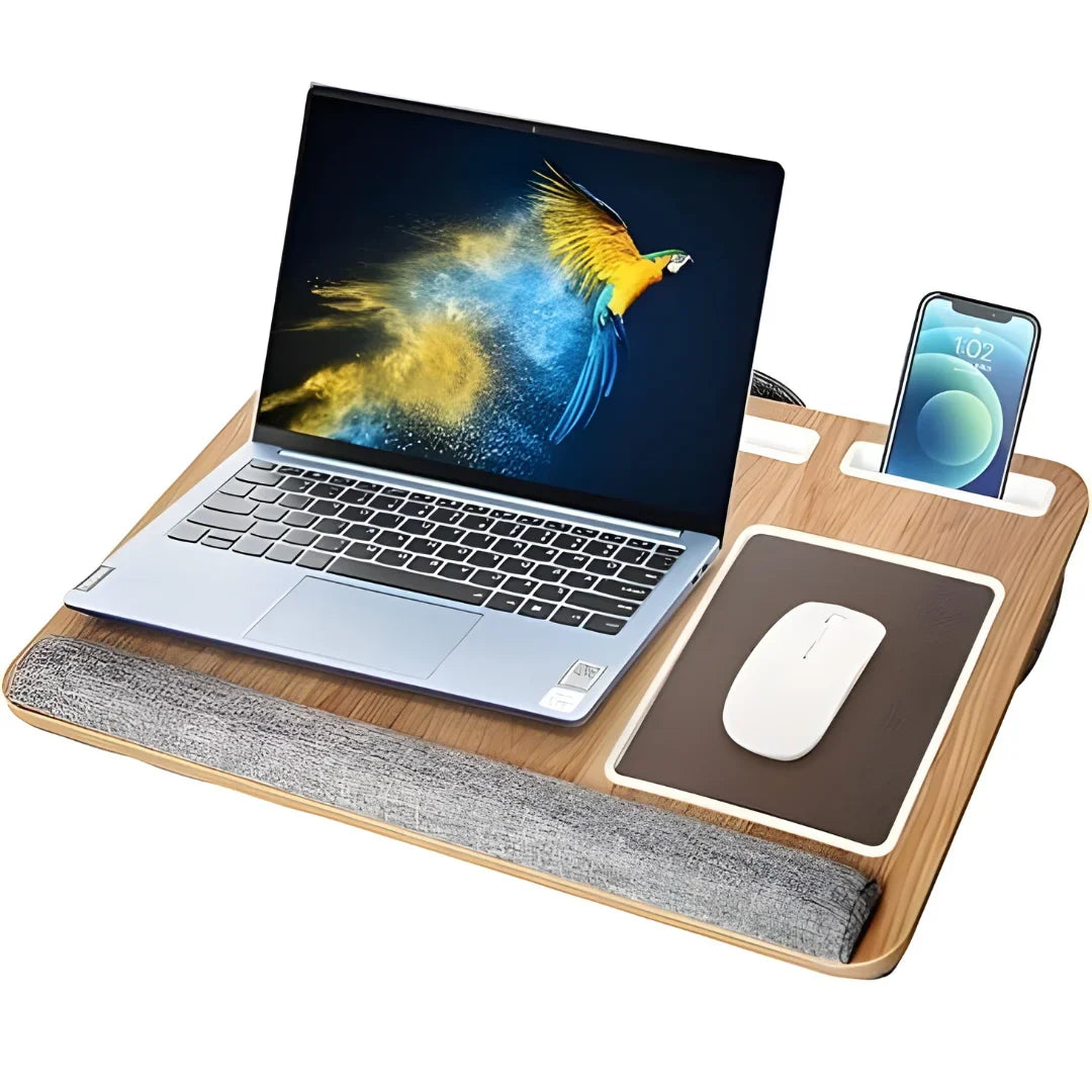 Lap Desk with Pillow Cushion Made of Bamboo