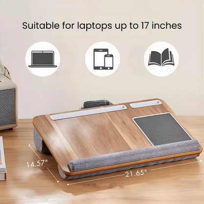 Lap Desk with Pillow Cushion Made of Bamboo