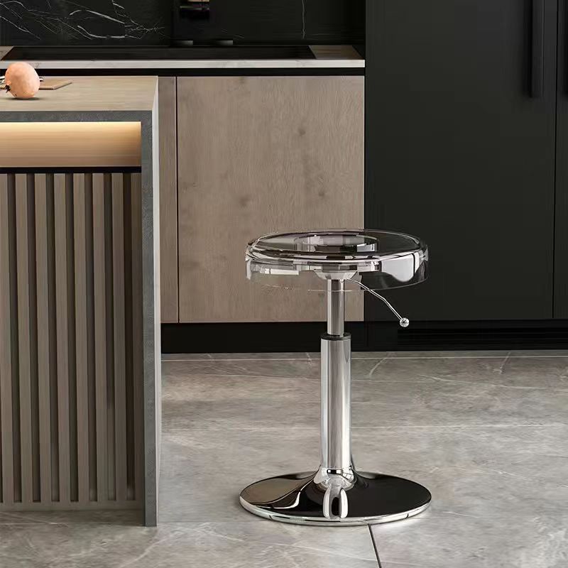 Versatile Adjustable Dining Chair | Stylish Acrylic & Steel Stool