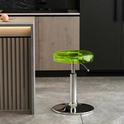 Versatile Adjustable Dining Chair | Stylish Acrylic & Steel Stool