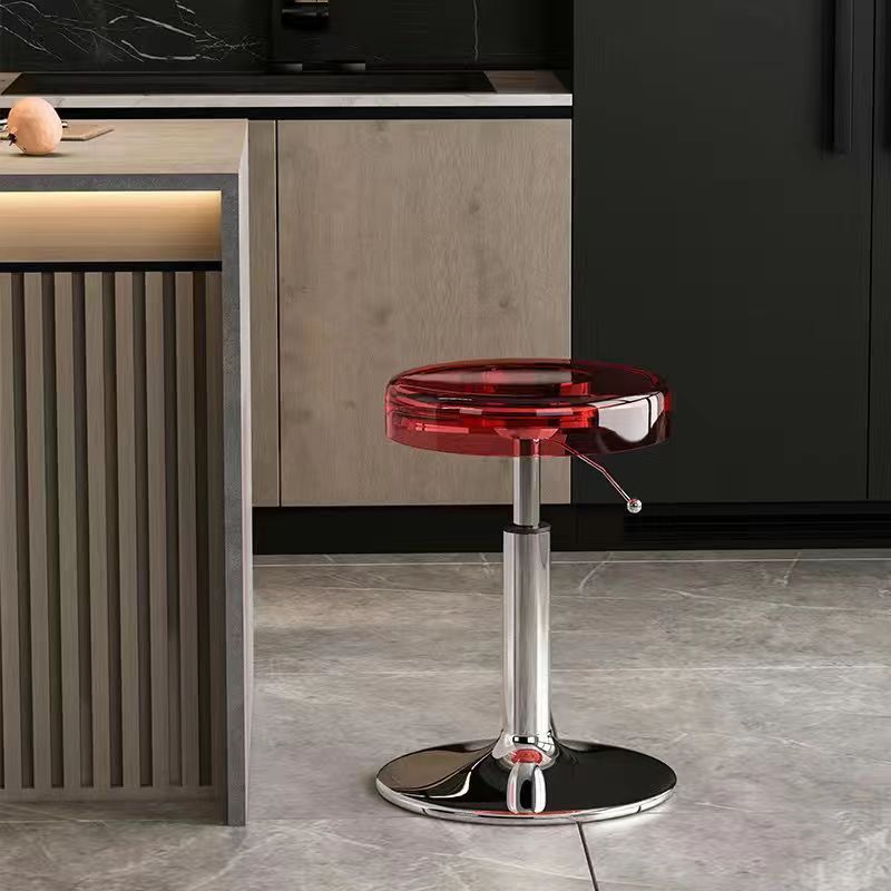 Versatile Adjustable Dining Chair | Stylish Acrylic & Steel Stool
