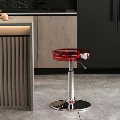 Versatile Adjustable Dining Chair | Stylish Acrylic & Steel Stool
