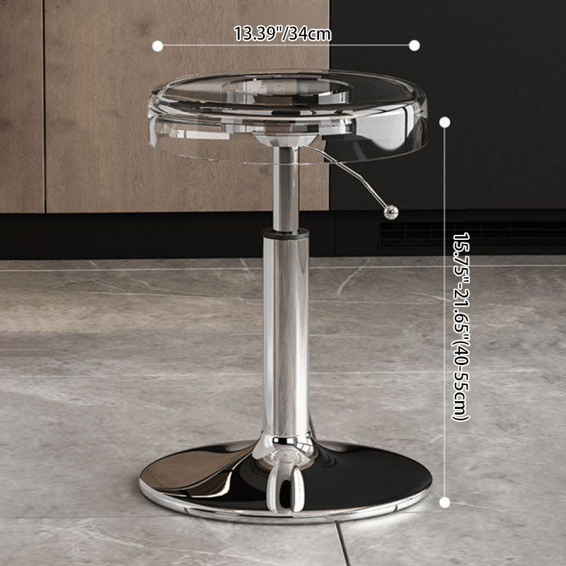 Versatile Adjustable Dining Chair | Stylish Acrylic & Steel Stool