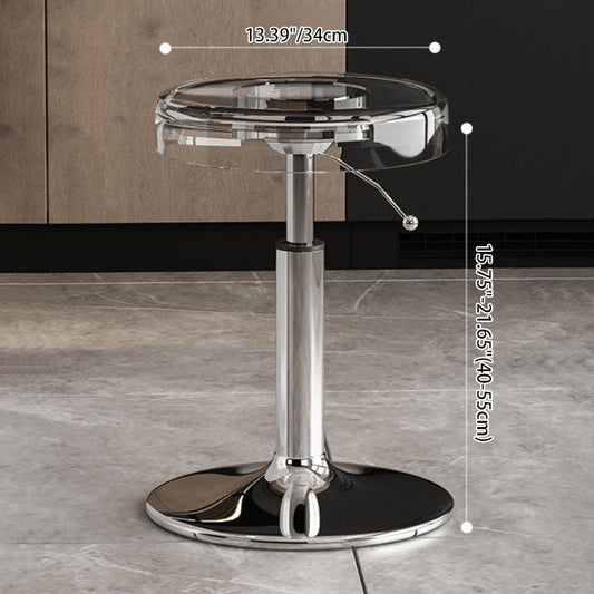 Versatile Adjustable Dining Chair | Stylish Acrylic & Steel Stool
