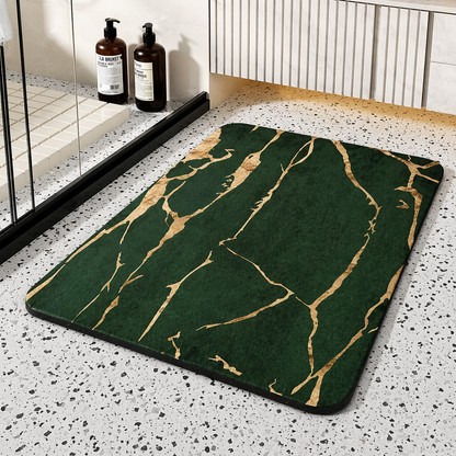 Quick-Drying Marble Effect Bath Mat for Every Space