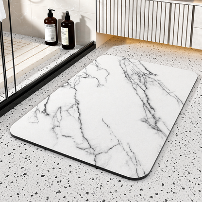 Quick-Drying Marble Effect Bath Mat for Every Space