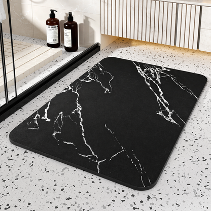 Quick-Drying Marble Effect Bath Mat for Every Space