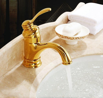 Elegant Water-Saving Bathroom Faucet in Vintage Brass Finish
