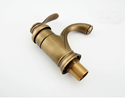 Elegant Water-Saving Bathroom Faucet in Vintage Brass Finish