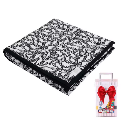 Coloring Blanket with Meadow Design