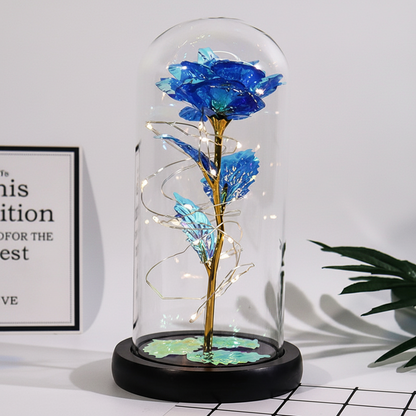 Elegant Glass Dome Rose Display - Perfect for Gifting