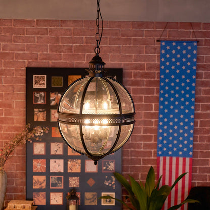 Vintage-Inspired Globe Pendant Light Fixture
