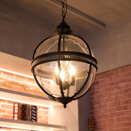 Vintage-Inspired Globe Pendant Light Fixture