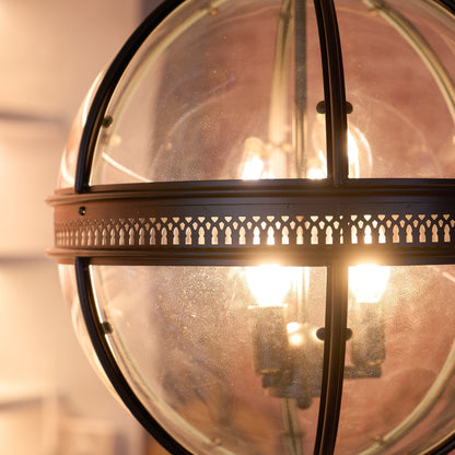 Vintage-Inspired Globe Pendant Light Fixture
