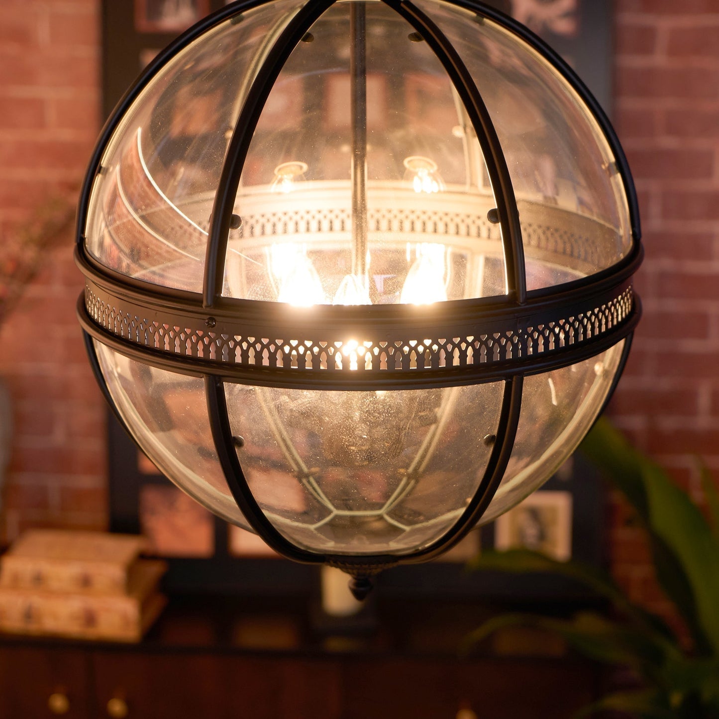 Vintage-Inspired Globe Pendant Light Fixture