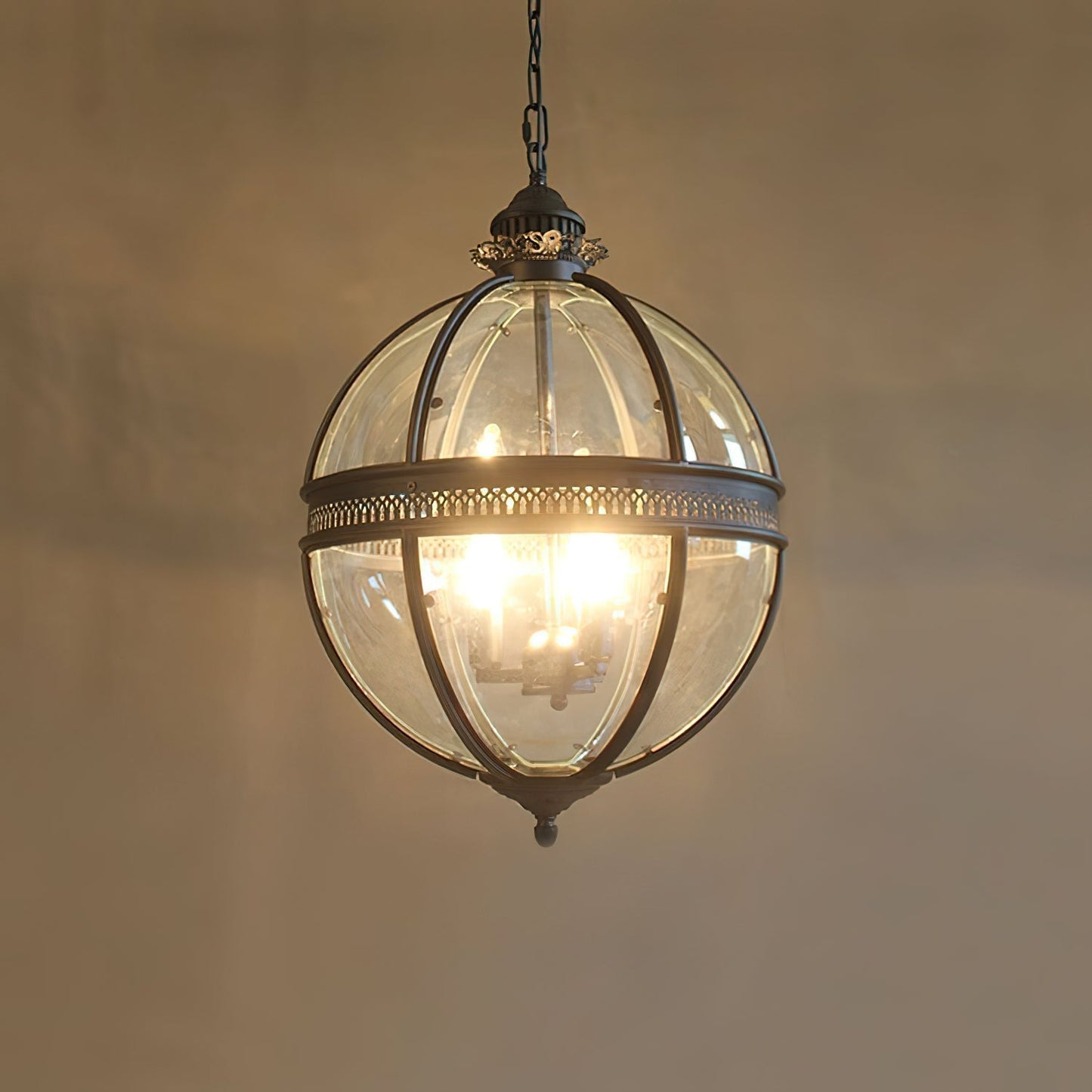 Vintage-Inspired Globe Pendant Light Fixture