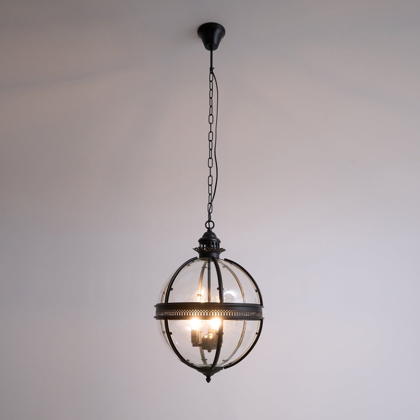 Vintage-Inspired Globe Pendant Light Fixture