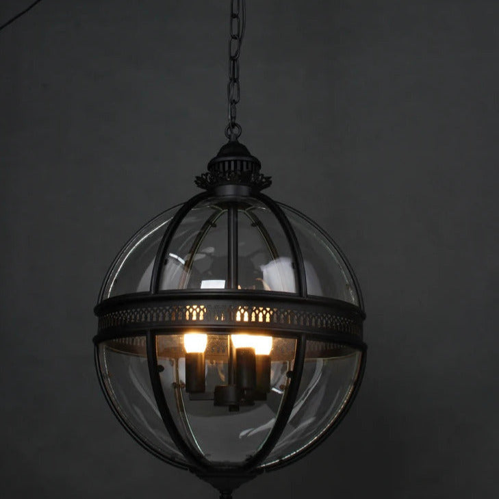 Vintage-Inspired Globe Pendant Light Fixture