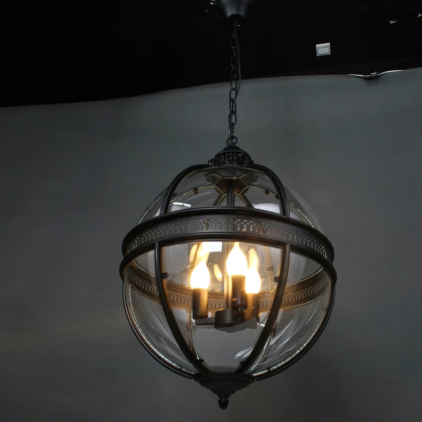 Vintage-Inspired Globe Pendant Light Fixture