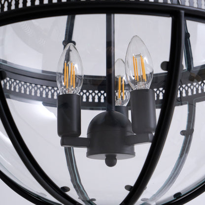 Vintage-Inspired Globe Pendant Light Fixture