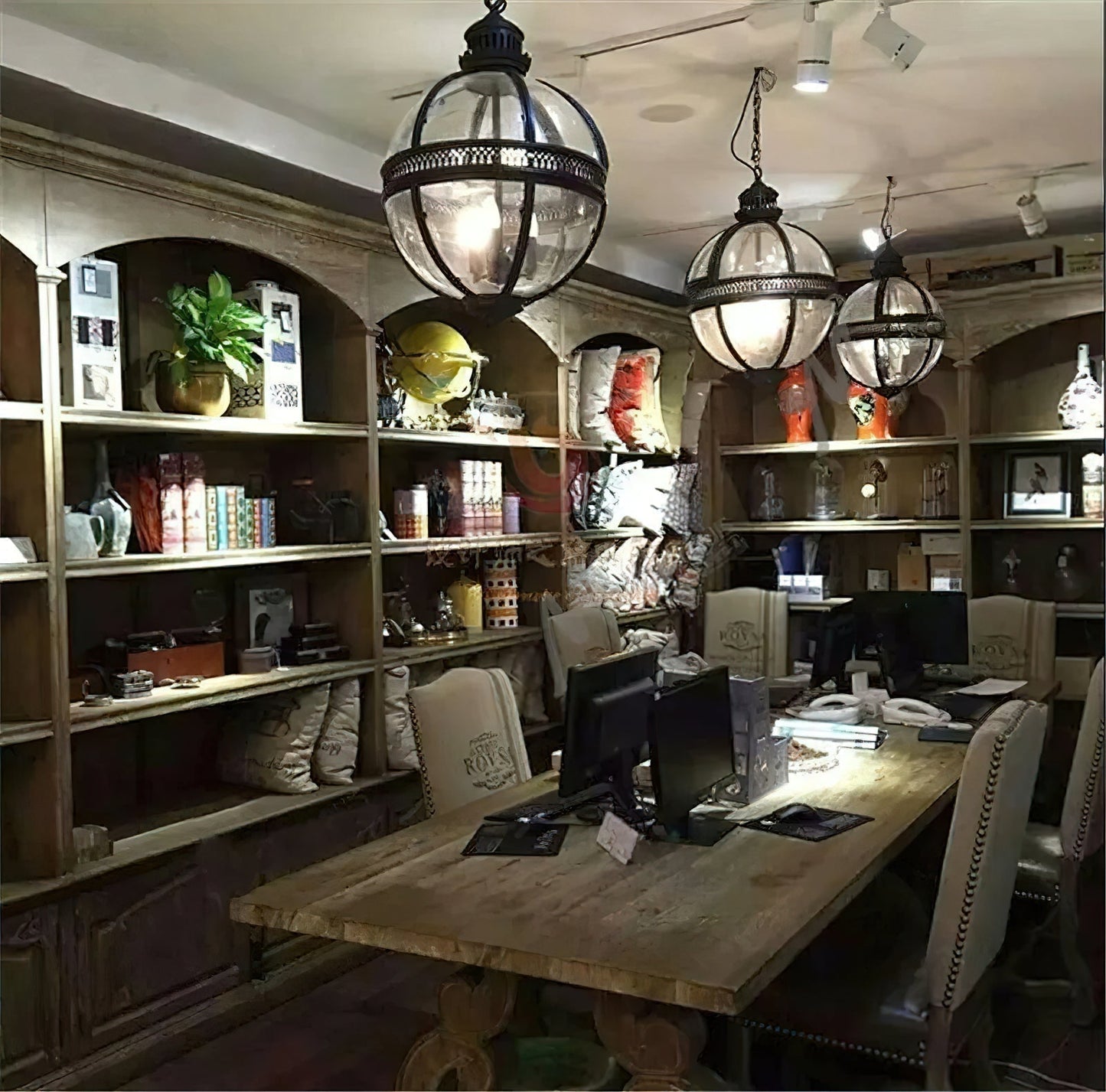Vintage-Inspired Globe Pendant Light Fixture