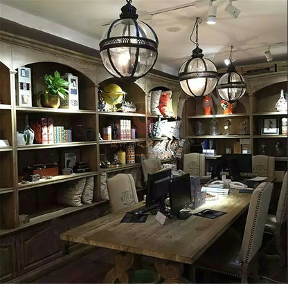 Vintage-Inspired Globe Pendant Light Fixture