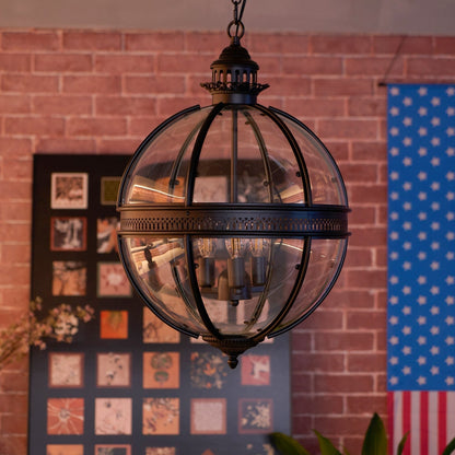 Vintage-Inspired Globe Pendant Light Fixture