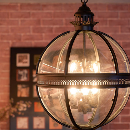 Vintage-Inspired Globe Pendant Light Fixture